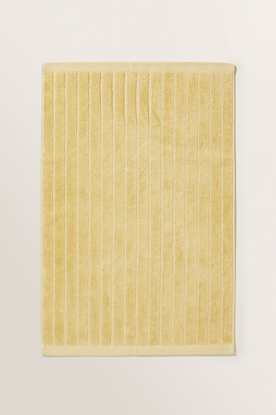 Cotton Stripe Hand Towel  Butter Lemon