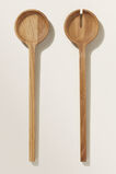 Wood Salad Servers  Light Oak  hi-res