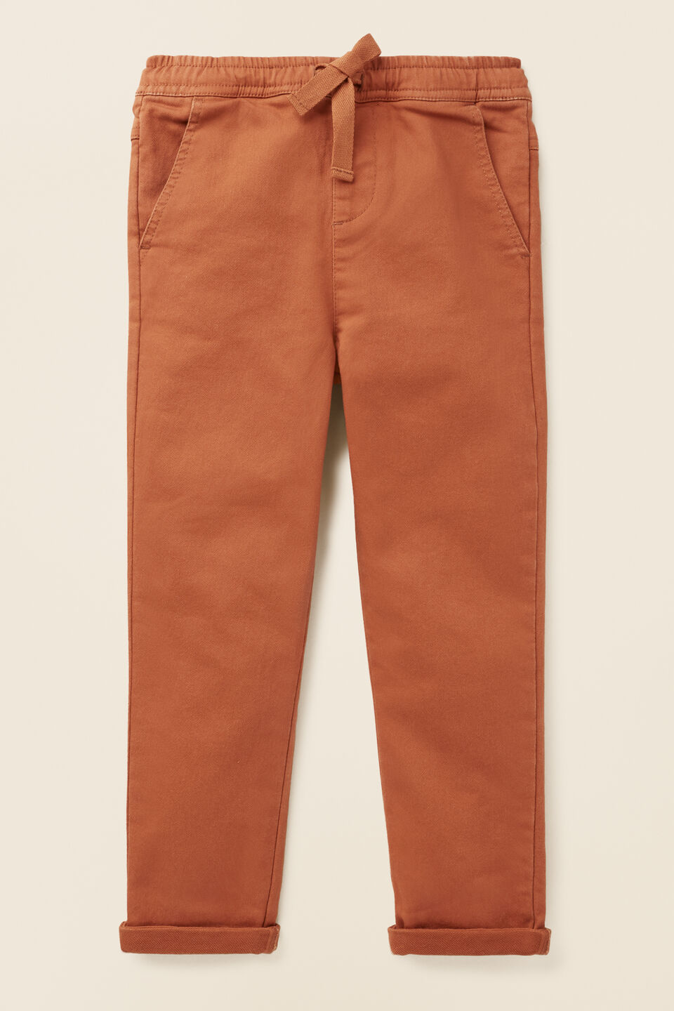 Core Logo Chino  Rust Brown