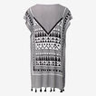 Black & White Geometric Poncho    hi-res