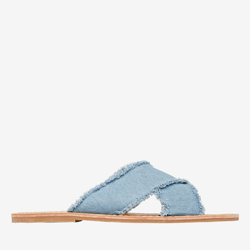 Chambray Criss Cross Sandal  