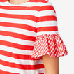 Gingham Frill Tee    hi-res