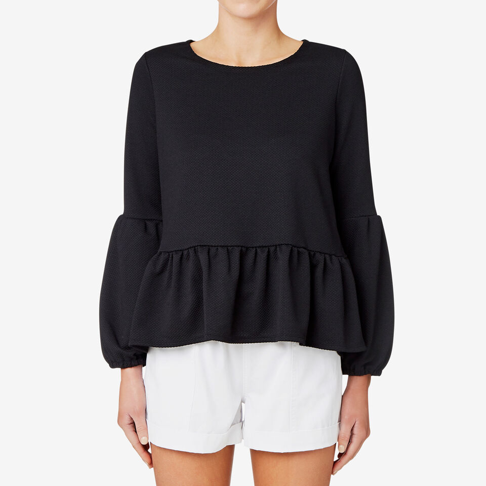 Textured Blouson Top  