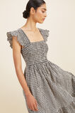 Gingham Tiered Midi Dress  Neutral Gingham  hi-res