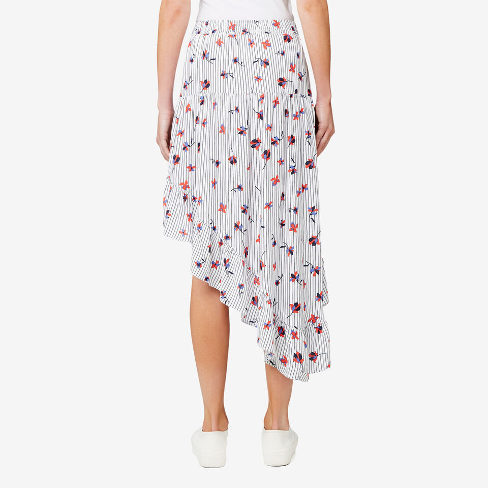 Floral Asymmetric Skirt  