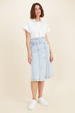 Denim Belt Button Front Skirt  Pure Blue Wash  hi-res