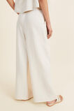 Linen Button Palazzo Pant  Natural Wood  hi-res