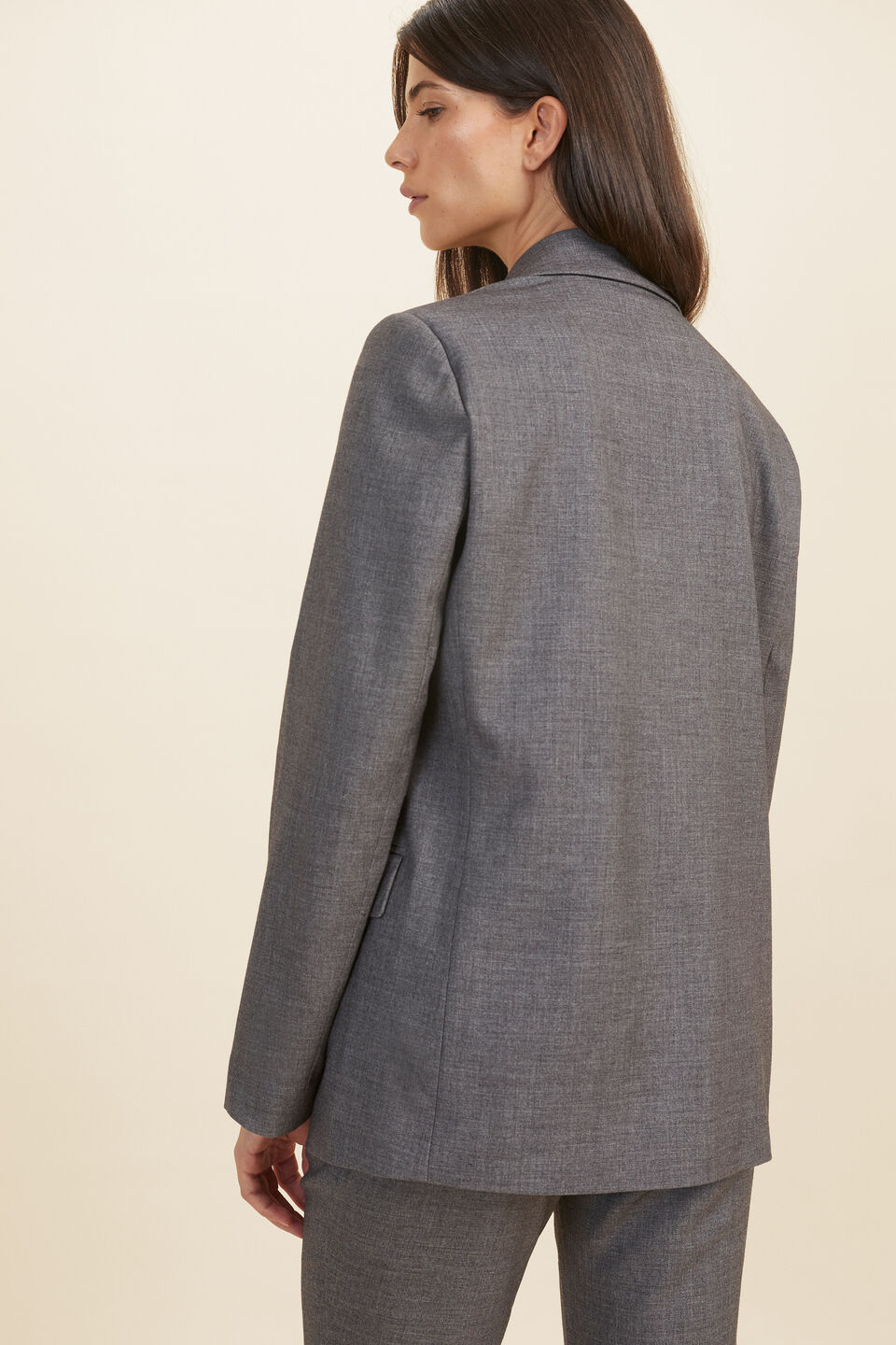 Cross Front Blazer  Slate Marle