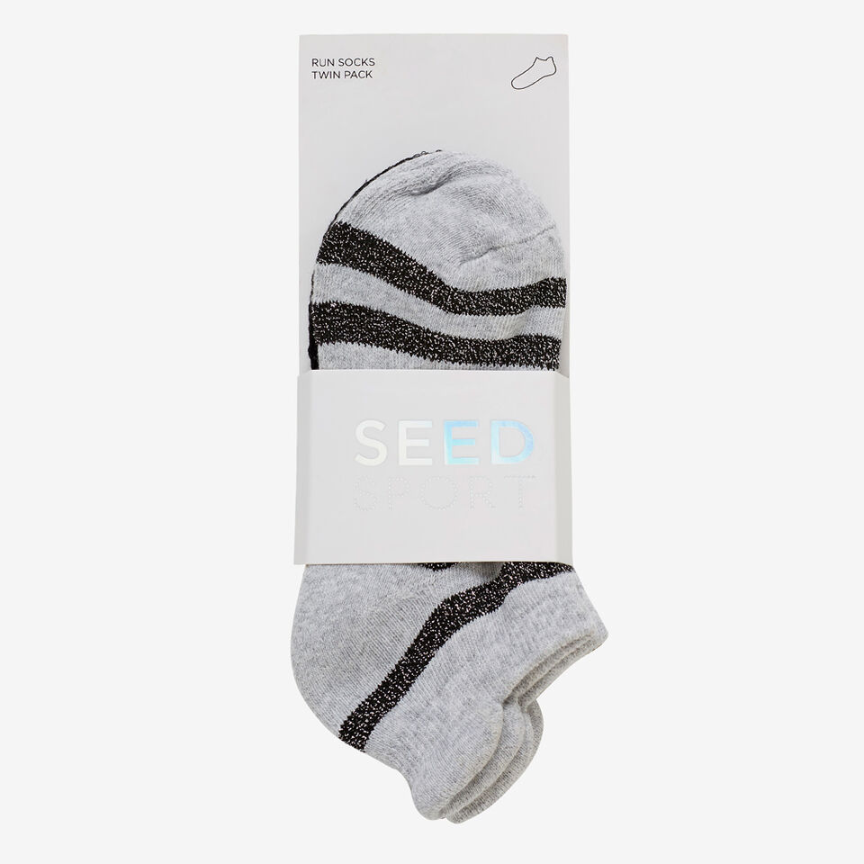 Run Twin Pack Socks  