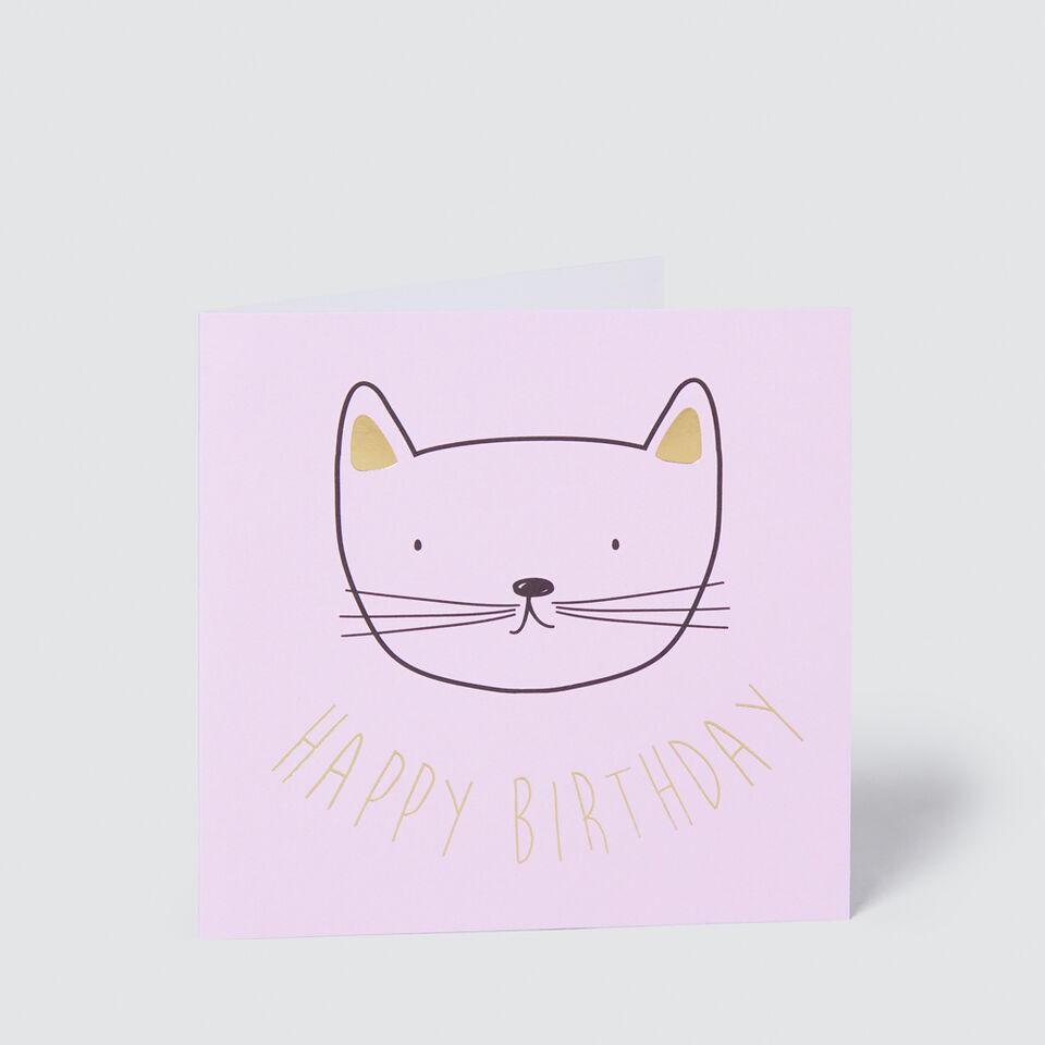 Happy Birthday Cat Card  