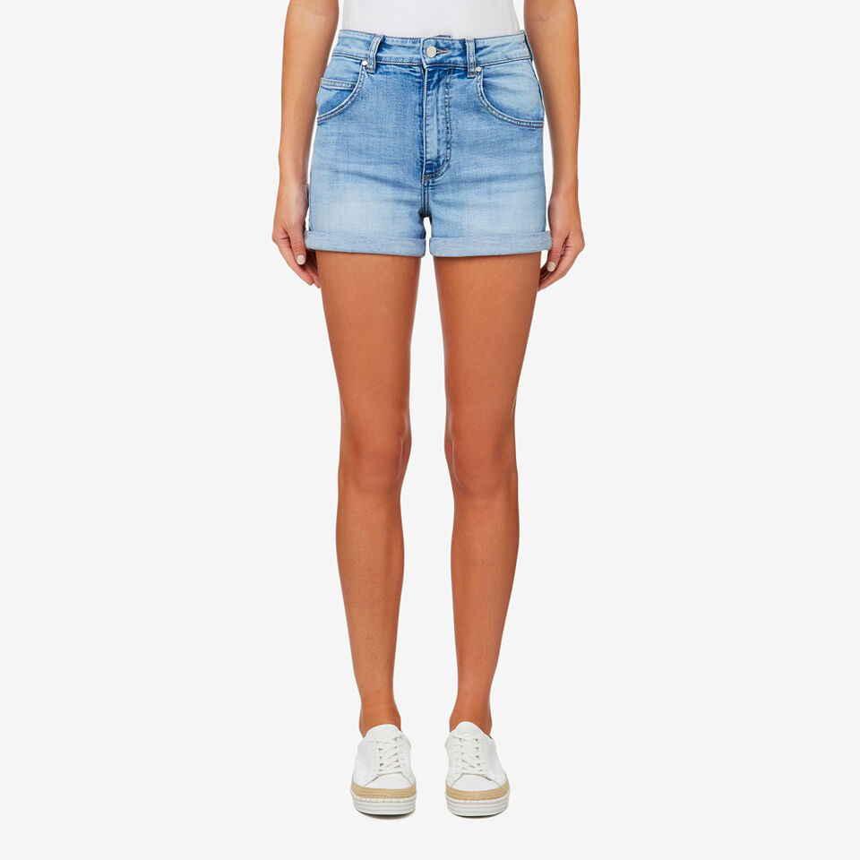 High Waist Denim Short  