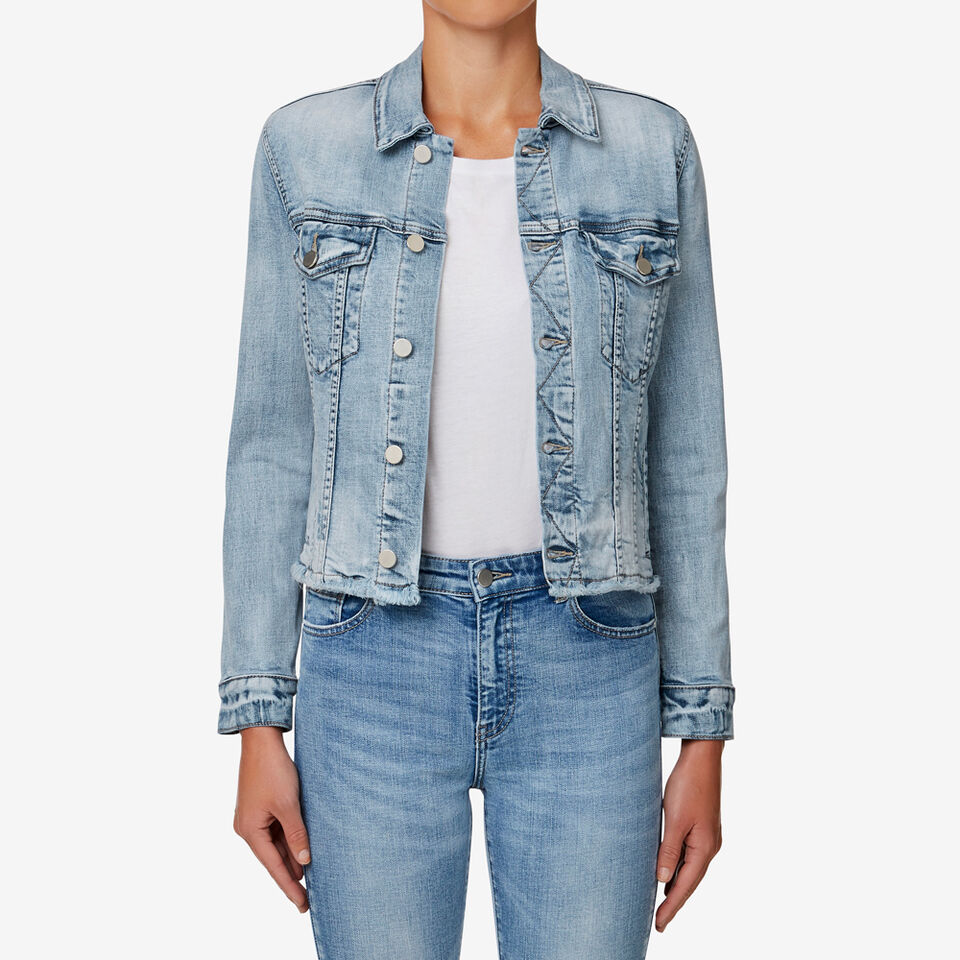 Frayed-Hem Denim Jacket  