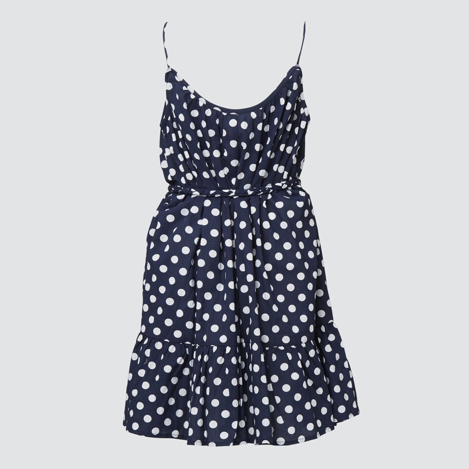 Spot Flounce Dress  