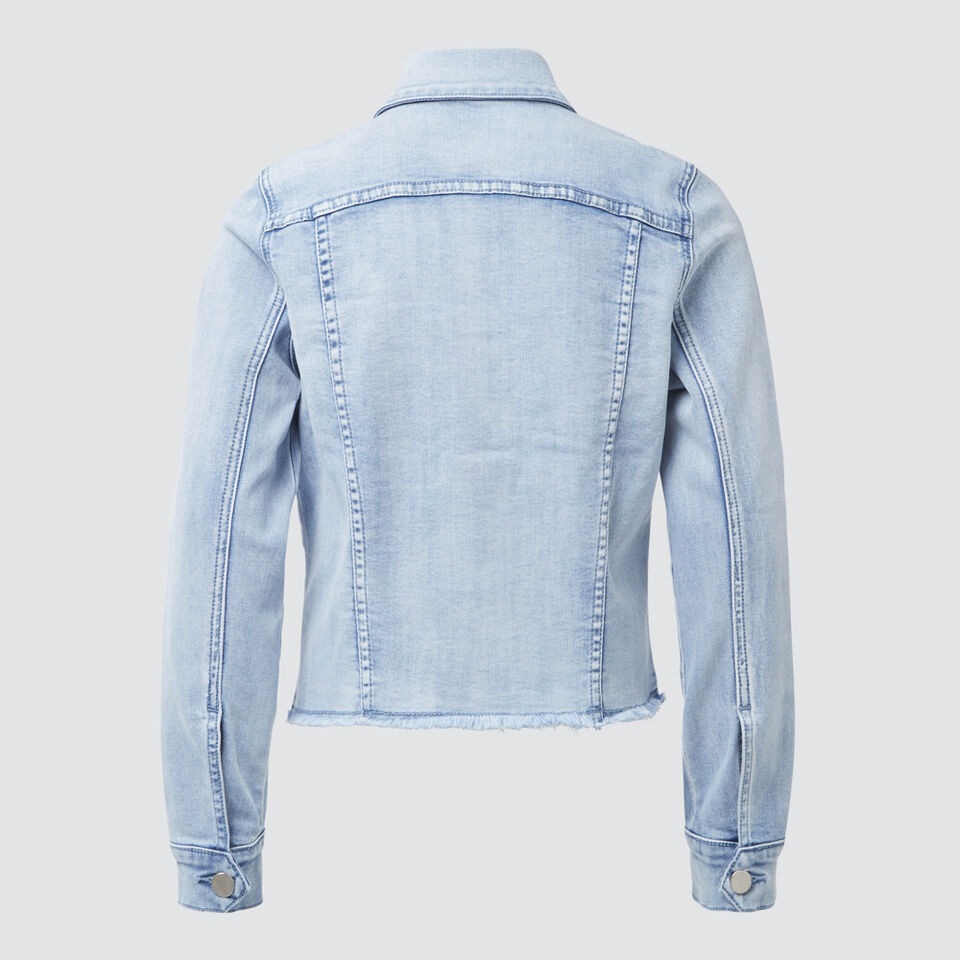 RAW HEM DENIM JACKET  