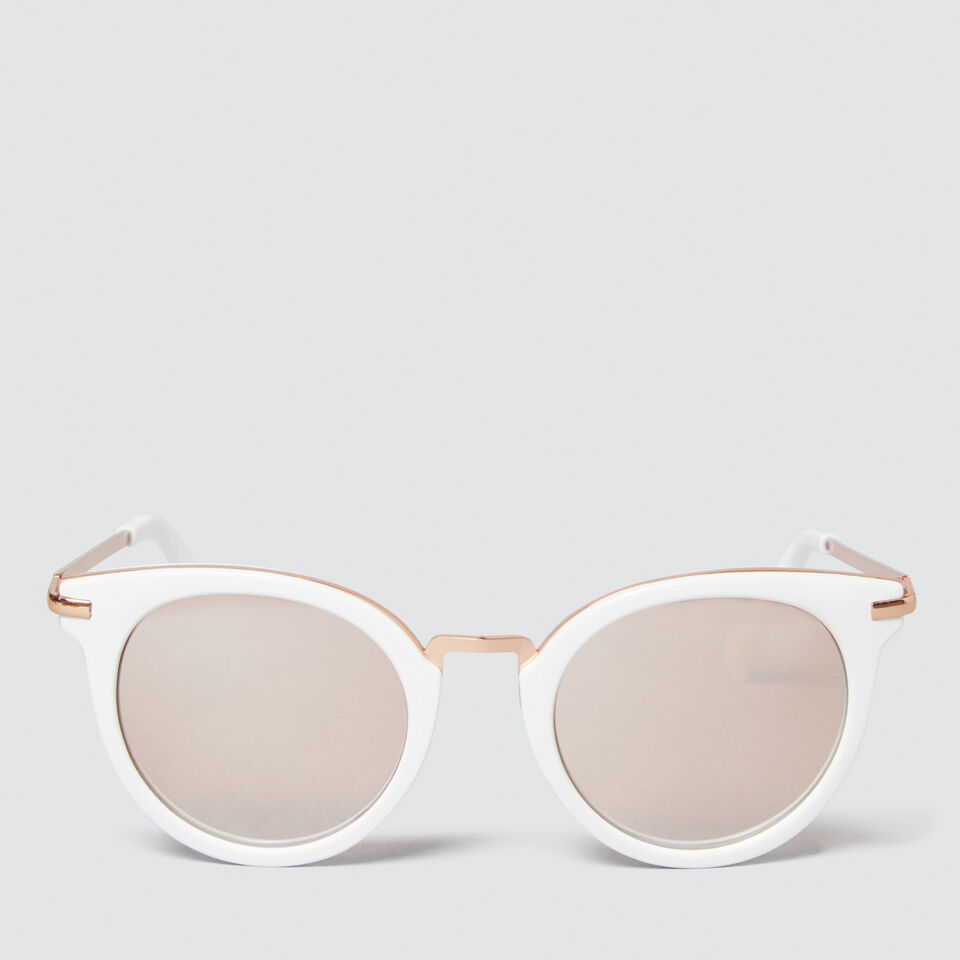 White Frame Sunglasses  