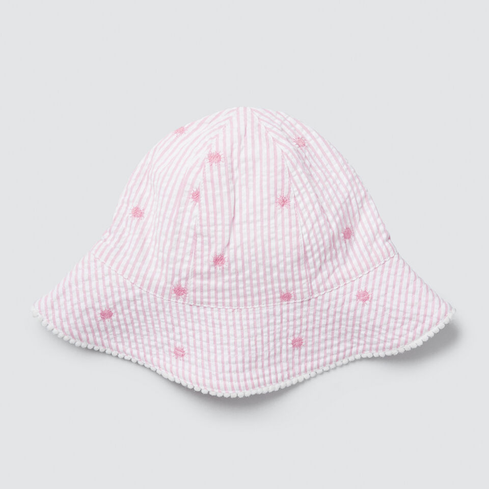 Stripe Daisy Sun Hat  