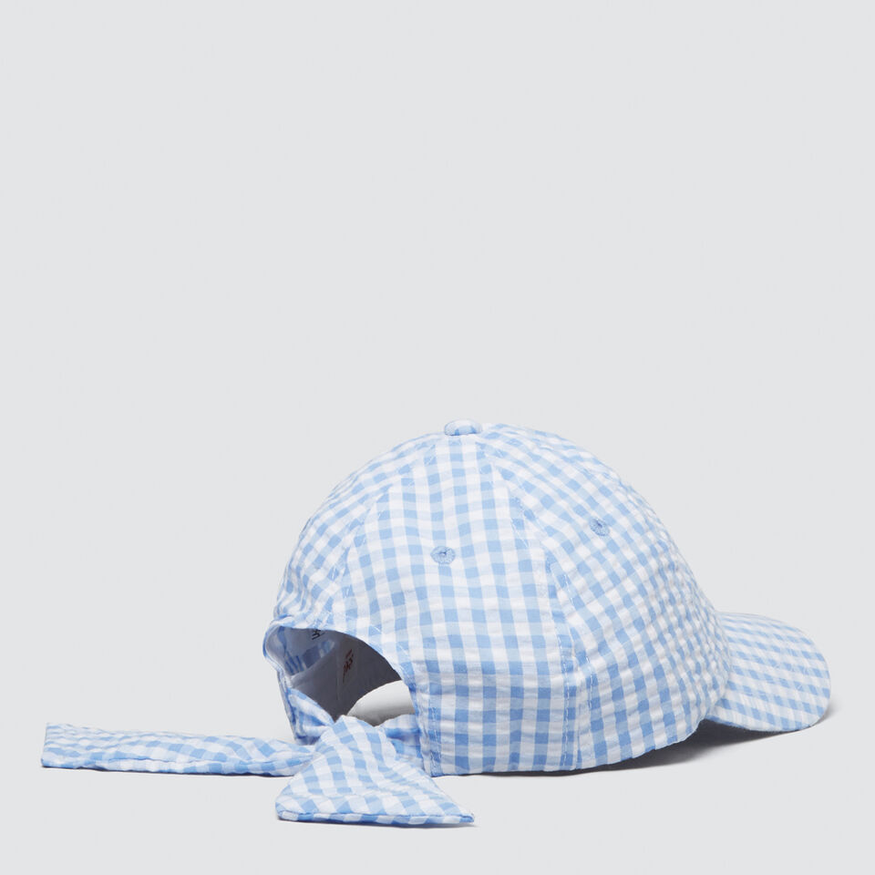 Gingham Tie Back Cap  