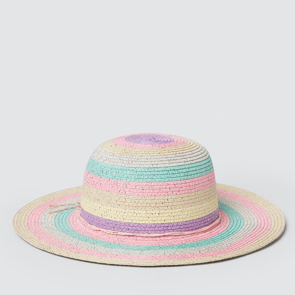Bright Stripe Floppy Hat  