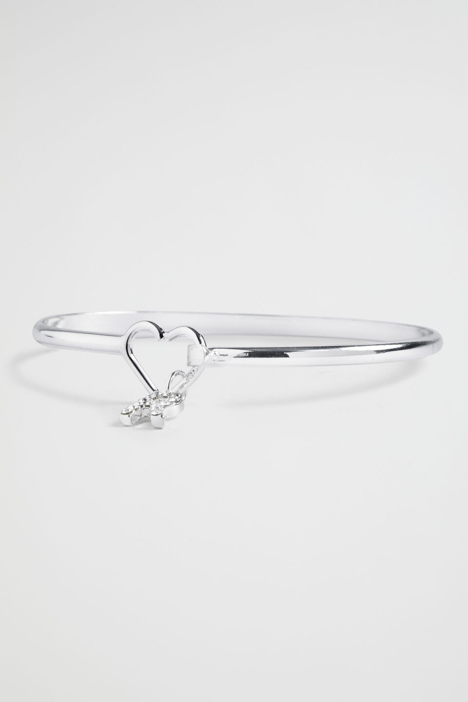 Silver Initial Bangle  R