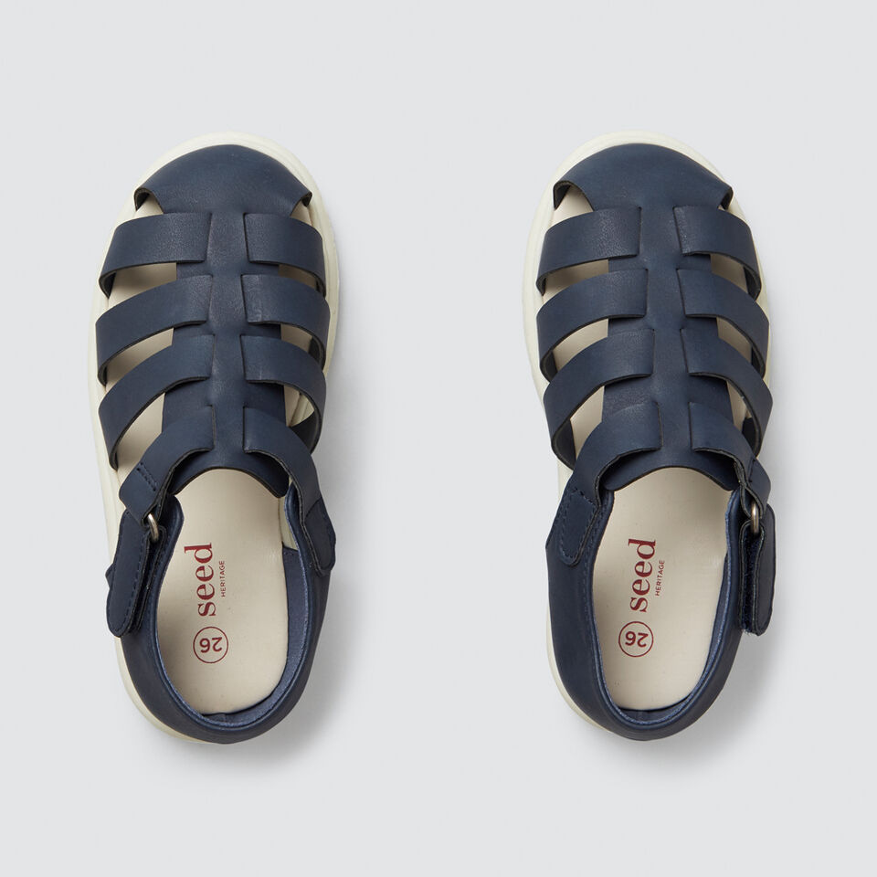 Toddler Navy Cage Sandal  