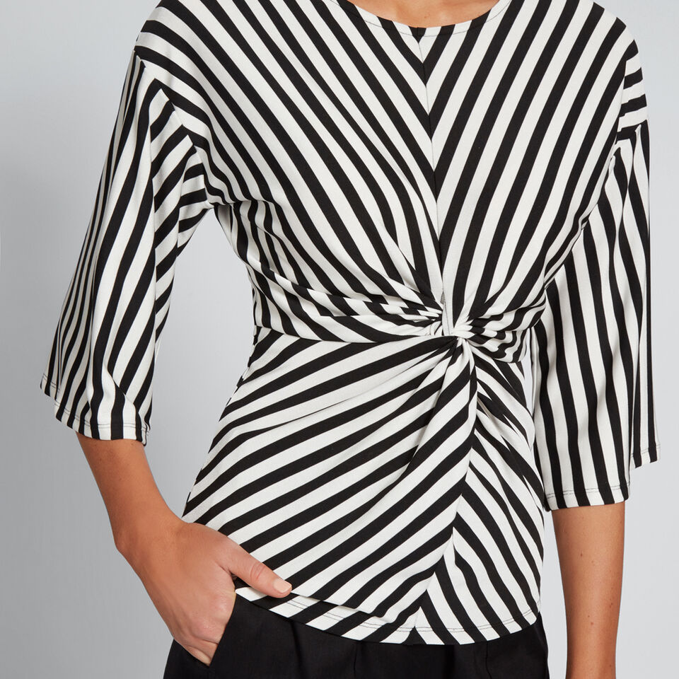 Stripe Twist Top  