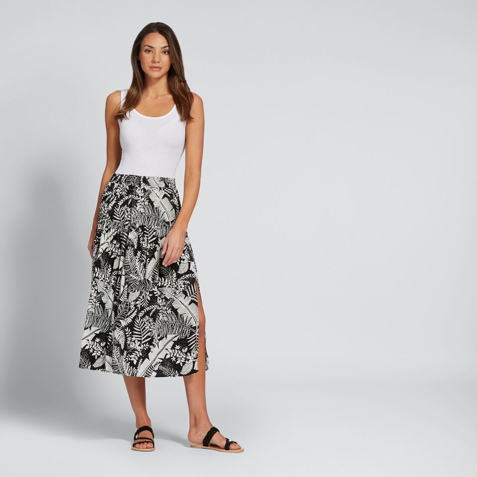 Split Floral Skirt  