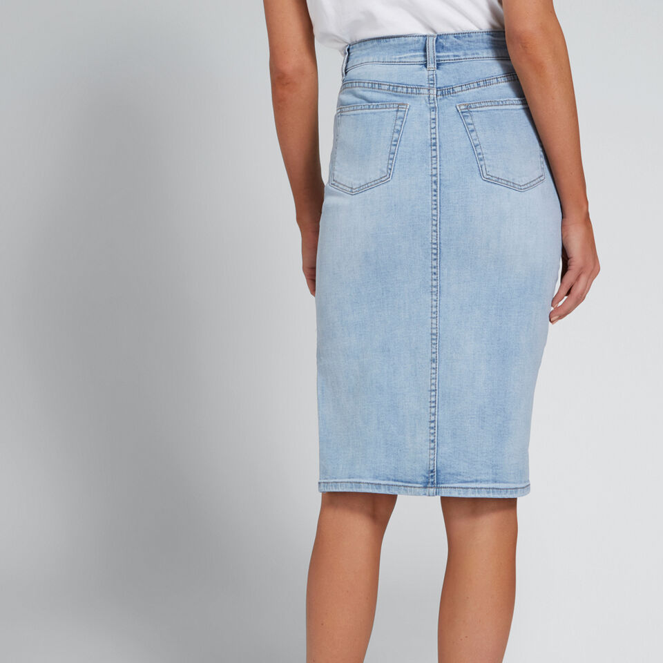 Denim Midi Skirt  