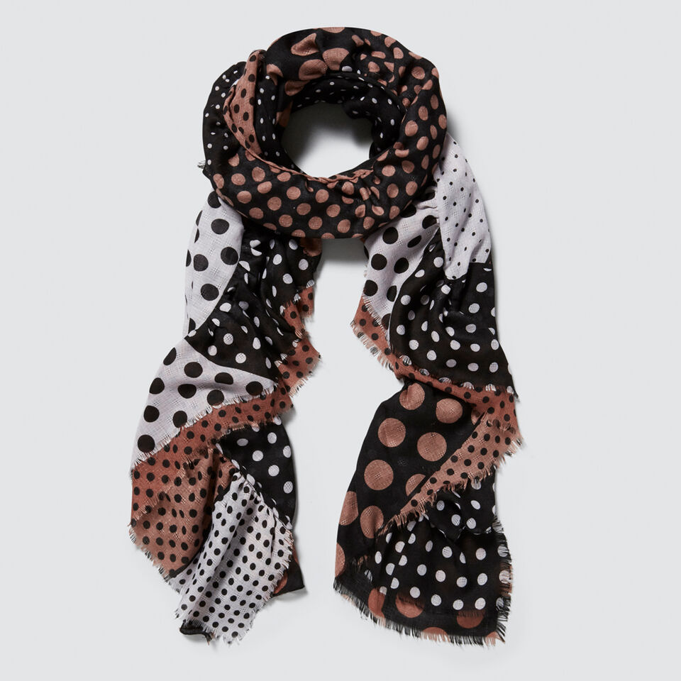 Mixed Spot Scarf  