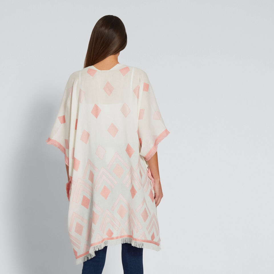 Diamond Jacquard Poncho  