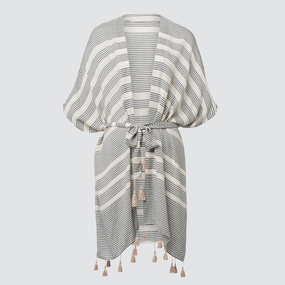 Diamond Stripe Poncho  