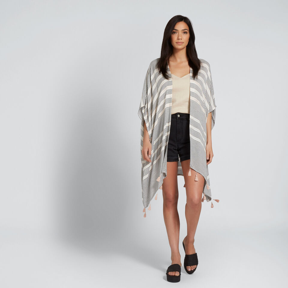 Diamond Stripe Poncho  