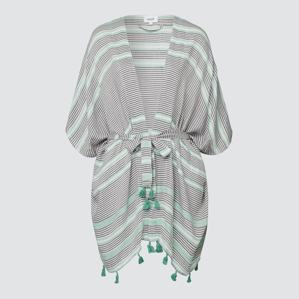 Diamond Stripe Poncho  