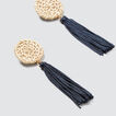 Rattan Tassel Earrings    hi-res