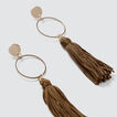 Circle Tassle Earrings    hi-res