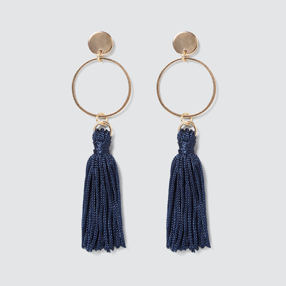 Circle Tassle Earrings  