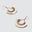 Crescent Tassel Earrings    hi-res