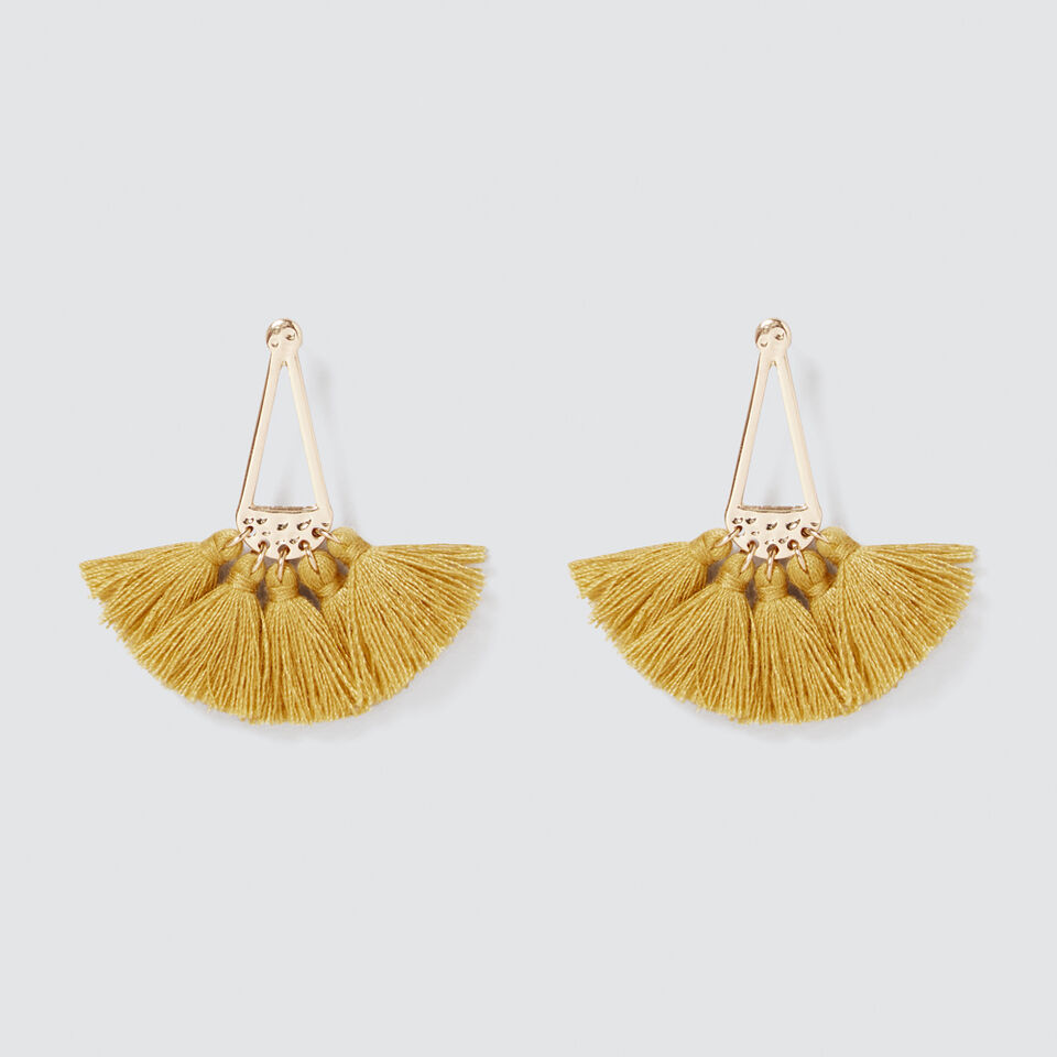 Triangle Tassel Earrings  