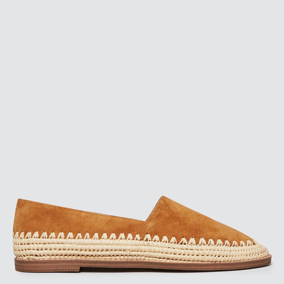 Elle Leather Flat  