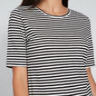 Round Neck Stripe Tee    hi-res