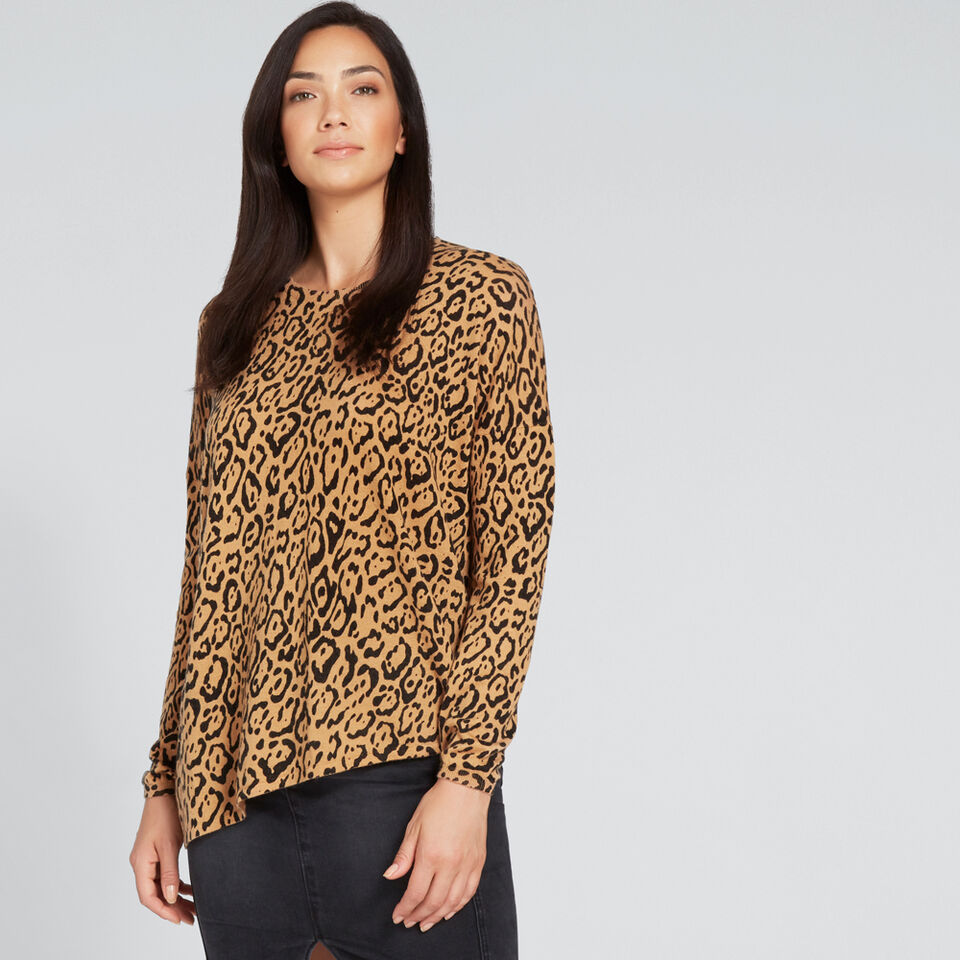 Asymmetric Ocelot Sweater  