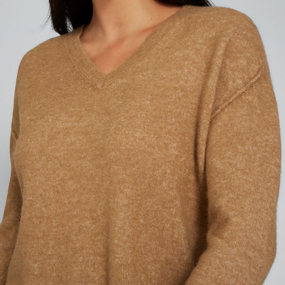 V Neck Plush Sweater  