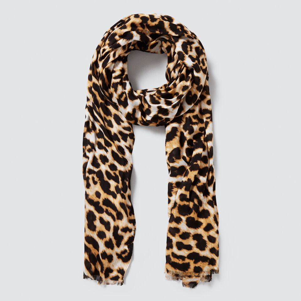 Ocelot Print Scarf  