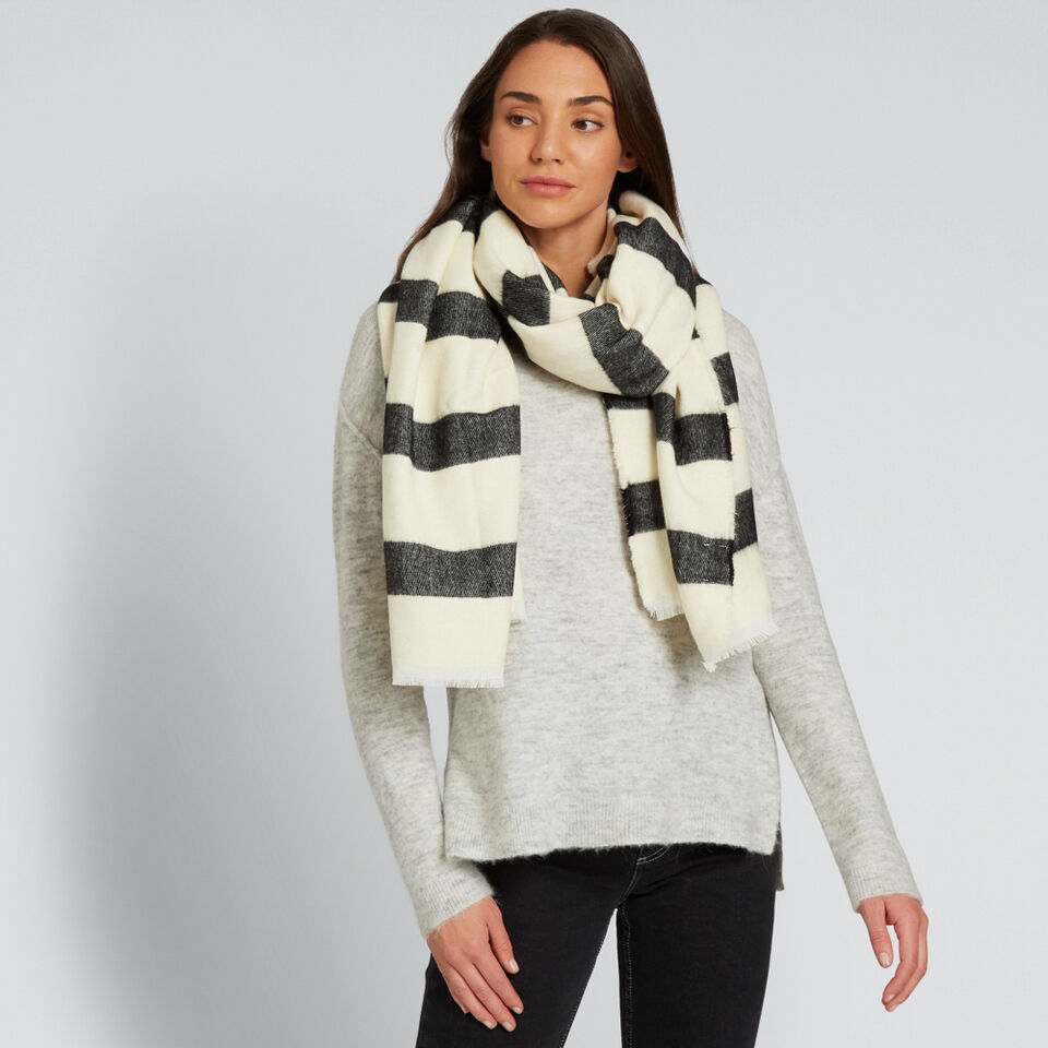 Wide Stripe Scarf  