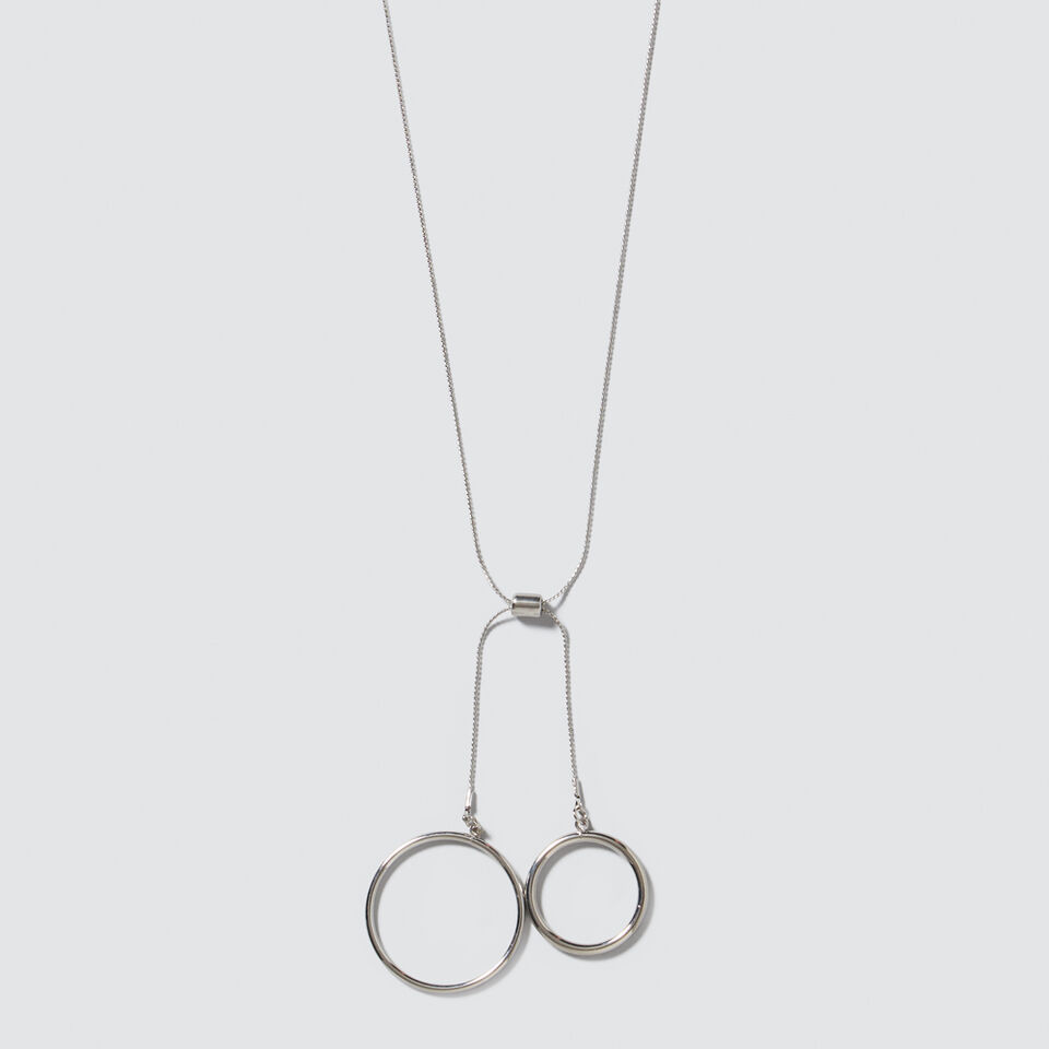Double Ring Necklace  