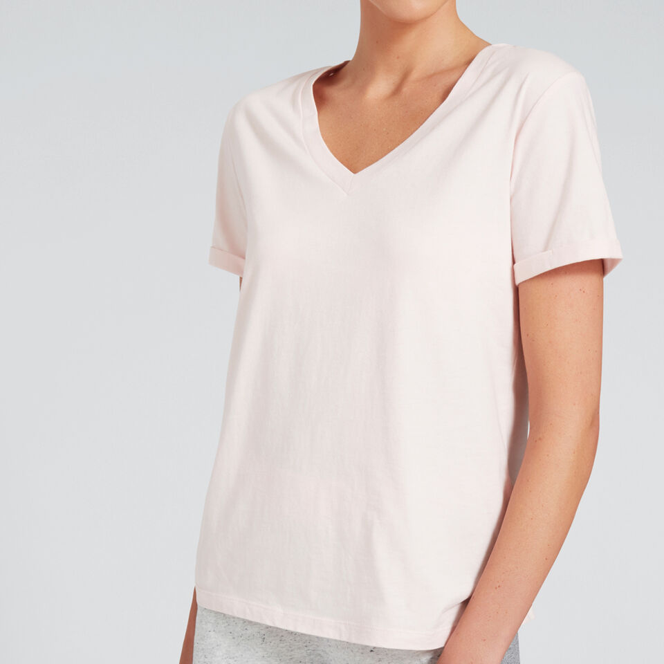 Short Sleeve V Neck Tee  