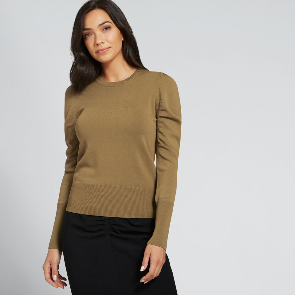 Frill Sleeve Knit  