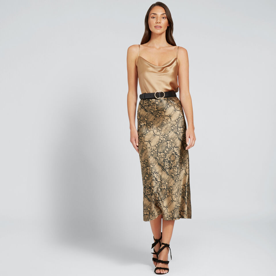 Snake Print Skirt  