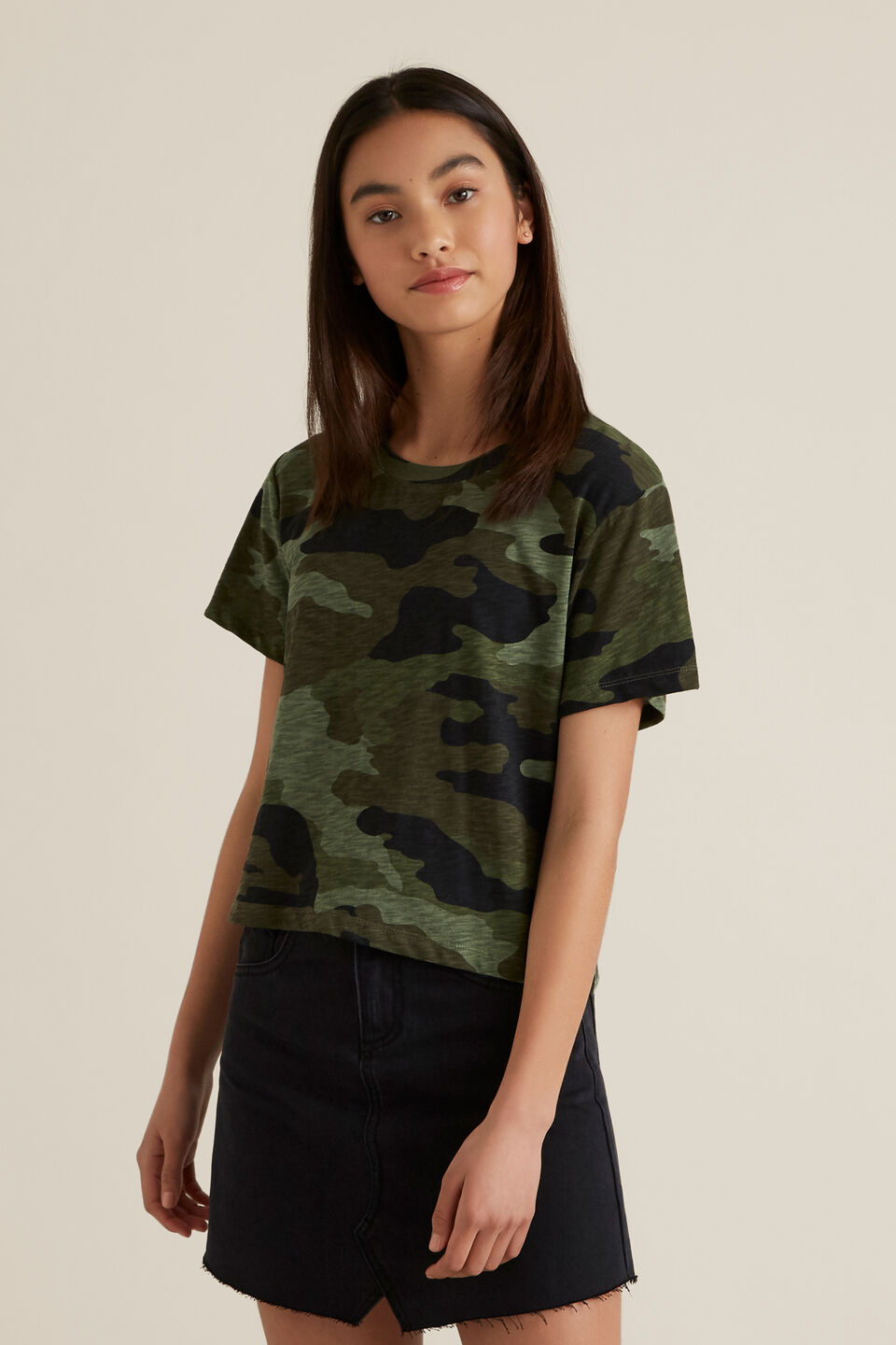 Camo Crop Tee  