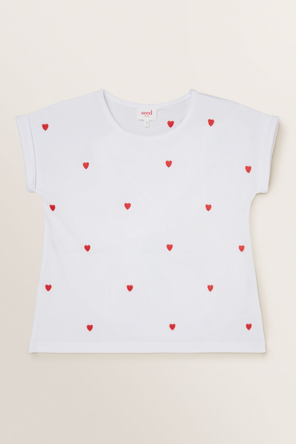 Heart Embroidered Tee  1