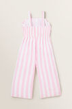 Stripe Linen Jumpsuit    hi-res